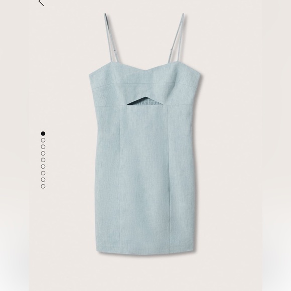 Mango Cut Out Linen Blend Dress - Picture 4 of 11